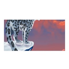 Lion Tigel Chetah Animals Snow Moon Blue Sky Satin Wrap