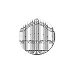 Inspirative Iron Gate Fence Golf Ball Marker Front