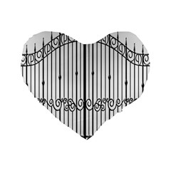 Inspirative Iron Gate Fence Standard 16  Premium Heart Shape Cushions by Alisyart