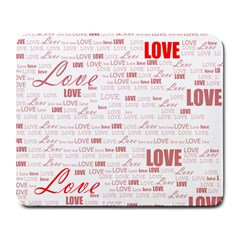 Love Heart Valentine Pink Red Romantic Large Mousepads