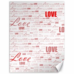 Love Heart Valentine Pink Red Romantic Canvas 18  X 24  