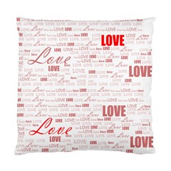 Love Heart Valentine Pink Red Romantic Standard Cushion Case (two Sides)