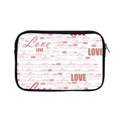 Love Heart Valentine Pink Red Romantic Apple Ipad Mini Zipper Cases