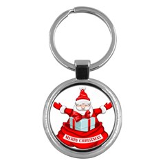 Merry Christmas Santa Claus Key Chains (round)  by Alisyart