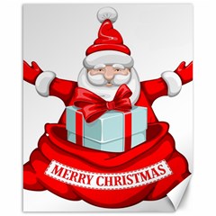 Merry Christmas Santa Claus Canvas 16  X 20  
