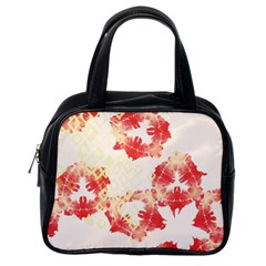 Pattern Flower Red Plaid Green Classic Handbags (one Side) by Alisyart