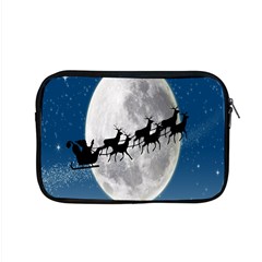 Santa Claus Christmas Fly Moon Night Blue Sky Apple Macbook Pro 15  Zipper Case by Alisyart