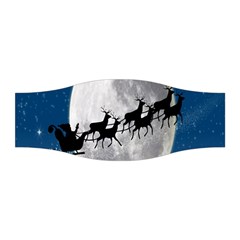 Santa Claus Christmas Fly Moon Night Blue Sky Stretchable Headband by Alisyart