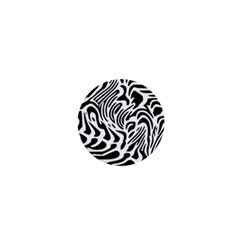 Psychedelic Zebra Pattern Black 1  Mini Magnets