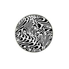 Psychedelic Zebra Pattern Black Hat Clip Ball Marker (4 pack)
