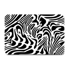 Psychedelic Zebra Pattern Black Plate Mats