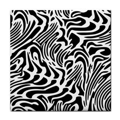 Psychedelic Zebra Pattern Black Face Towel