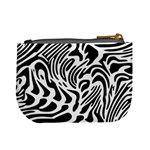 Psychedelic Zebra Pattern Black Mini Coin Purses Back