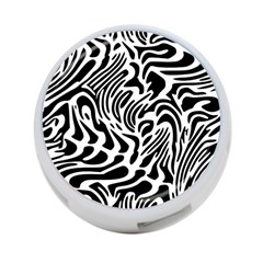 Psychedelic Zebra Pattern Black 4-Port USB Hub (One Side)