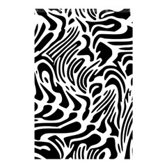 Psychedelic Zebra Pattern Black Shower Curtain 48  x 72  (Small) 