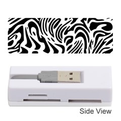 Psychedelic Zebra Pattern Black Memory Card Reader (Stick) 