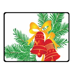 New Year Christmas Bells Tree Fleece Blanket (small)