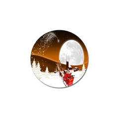 Santa Claus Christmas Moon Night Golf Ball Marker (4 Pack) by Alisyart