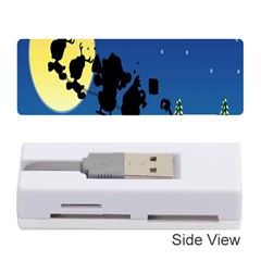 Santa Claus Christmas Sleigh Flying Moon House Tree Memory Card Reader (stick) 