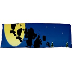 Santa Claus Christmas Sleigh Flying Moon House Tree Body Pillow Case Dakimakura (two Sides)