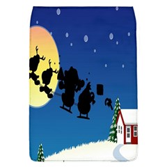 Santa Claus Christmas Sleigh Flying Moon House Tree Flap Covers (l)  by Alisyart