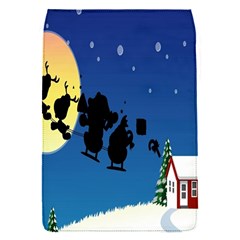 Santa Claus Christmas Sleigh Flying Moon House Tree Flap Covers (s)  by Alisyart