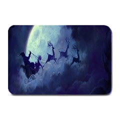 Santa Claus Christmas Night Moon Happy Fly Plate Mats by Alisyart