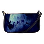 Santa Claus Christmas Night Moon Happy Fly Shoulder Clutch Bags Front