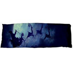 Santa Claus Christmas Night Moon Happy Fly Body Pillow Case (dakimakura)