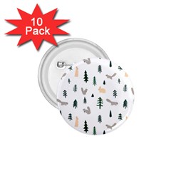 Squirrel Rabbit Tree Animals Snow 1 75  Buttons (10 Pack) by Alisyart