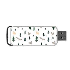 Squirrel Rabbit Tree Animals Snow Portable Usb Flash (two Sides)