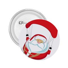 Skydiving Christmas Santa Claus 2 25  Buttons