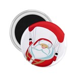 Skydiving Christmas Santa Claus 2.25  Magnets Front