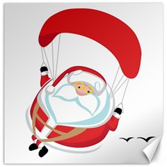 Skydiving Christmas Santa Claus Canvas 12  X 12   by Alisyart