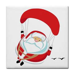 Skydiving Christmas Santa Claus Face Towel by Alisyart