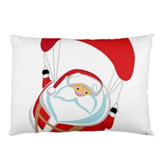 Skydiving Christmas Santa Claus Pillow Case by Alisyart