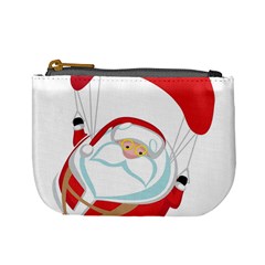 Skydiving Christmas Santa Claus Mini Coin Purses