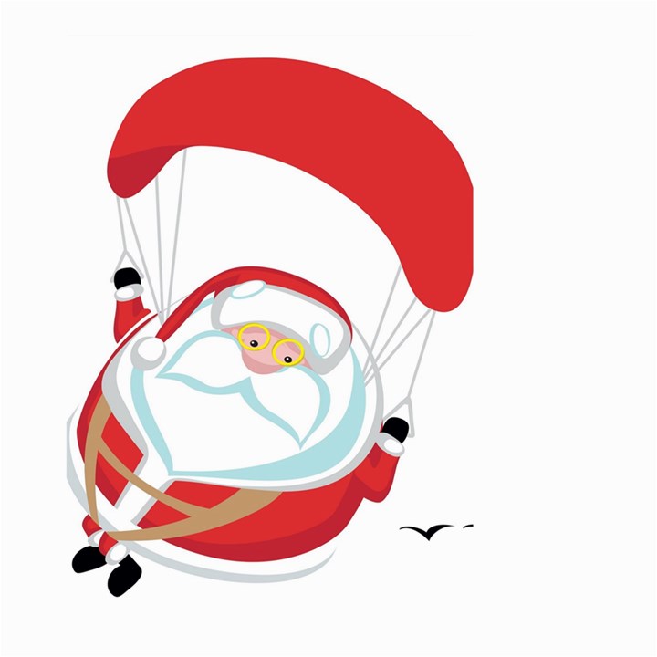Skydiving Christmas Santa Claus Small Garden Flag (Two Sides)