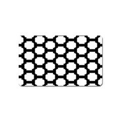 Tile Pattern Black White Magnet (name Card)