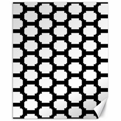 Tile Pattern Black White Canvas 16  X 20  