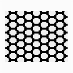 Tile Pattern Black White Small Glasses Cloth (2-side)