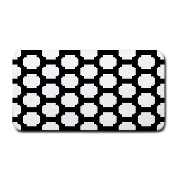 Tile Pattern Black White Medium Bar Mats