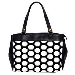 Tile Pattern Black White Office Handbags (2 Sides)  by Alisyart