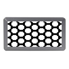 Tile Pattern Black White Memory Card Reader (mini) by Alisyart