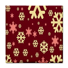 Snowflake Winter Illustration Colour Tile Coasters