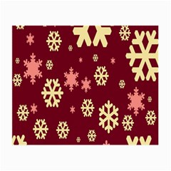 Snowflake Winter Illustration Colour Small Glasses Cloth (2-side)