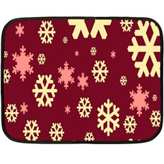 Snowflake Winter Illustration Colour Fleece Blanket (mini)