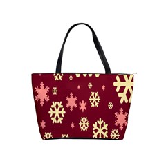 Snowflake Winter Illustration Colour Shoulder Handbags