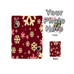 Snowflake Winter Illustration Colour Playing Cards 54 (mini) 