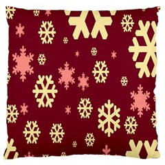 Snowflake Winter Illustration Colour Large Cushion Case (one Side)